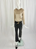 Reptile Embossed Leather Pants