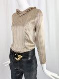 80's VALENTINO Striped Satin Blouse