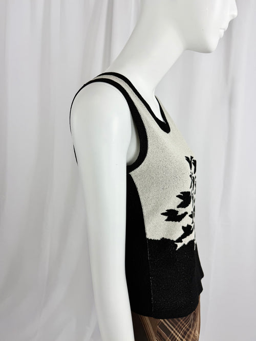 70's MC ESCHER 2-Tone Knit Top