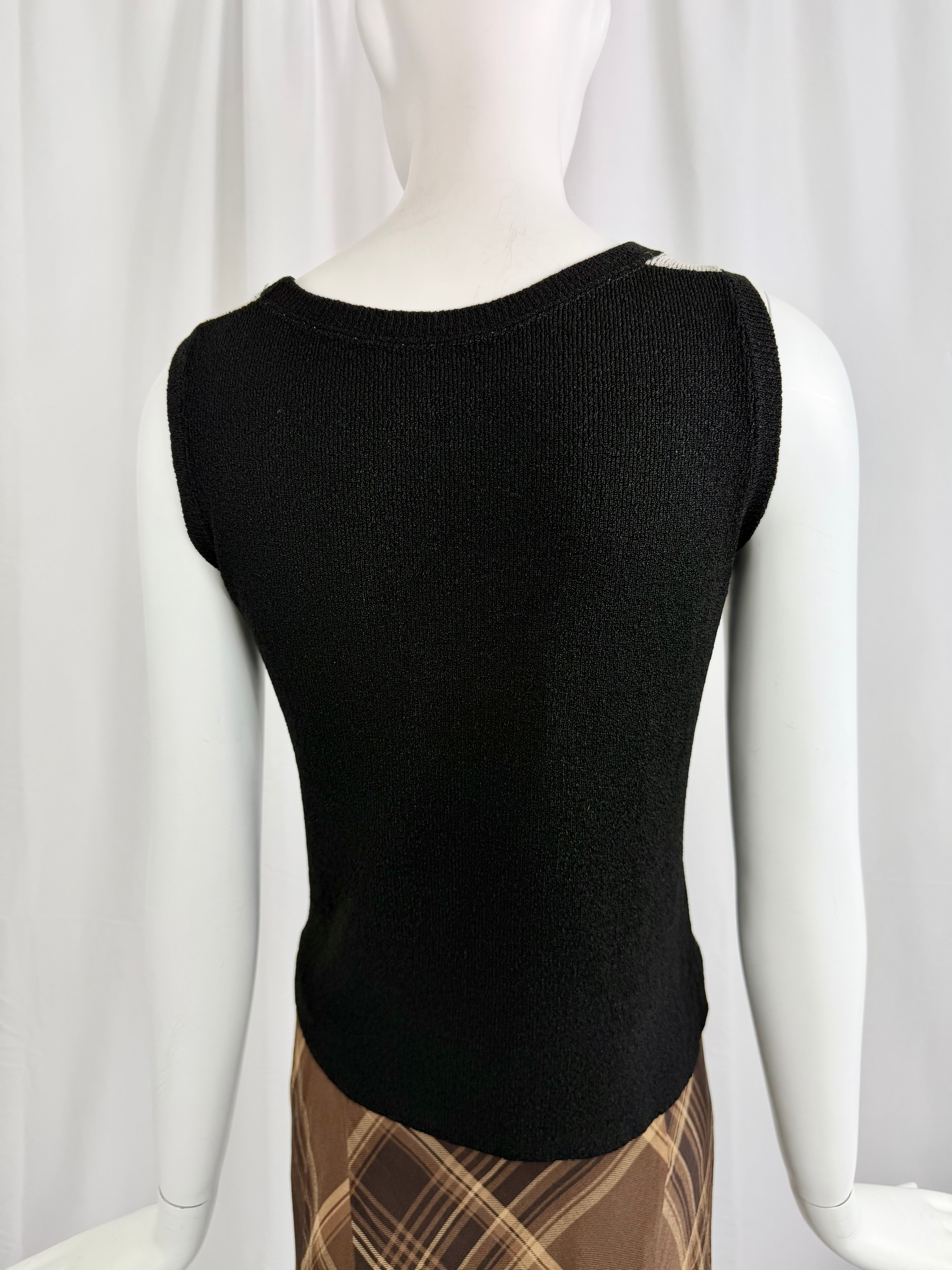 70's MC ESCHER 2-Tone Knit Top