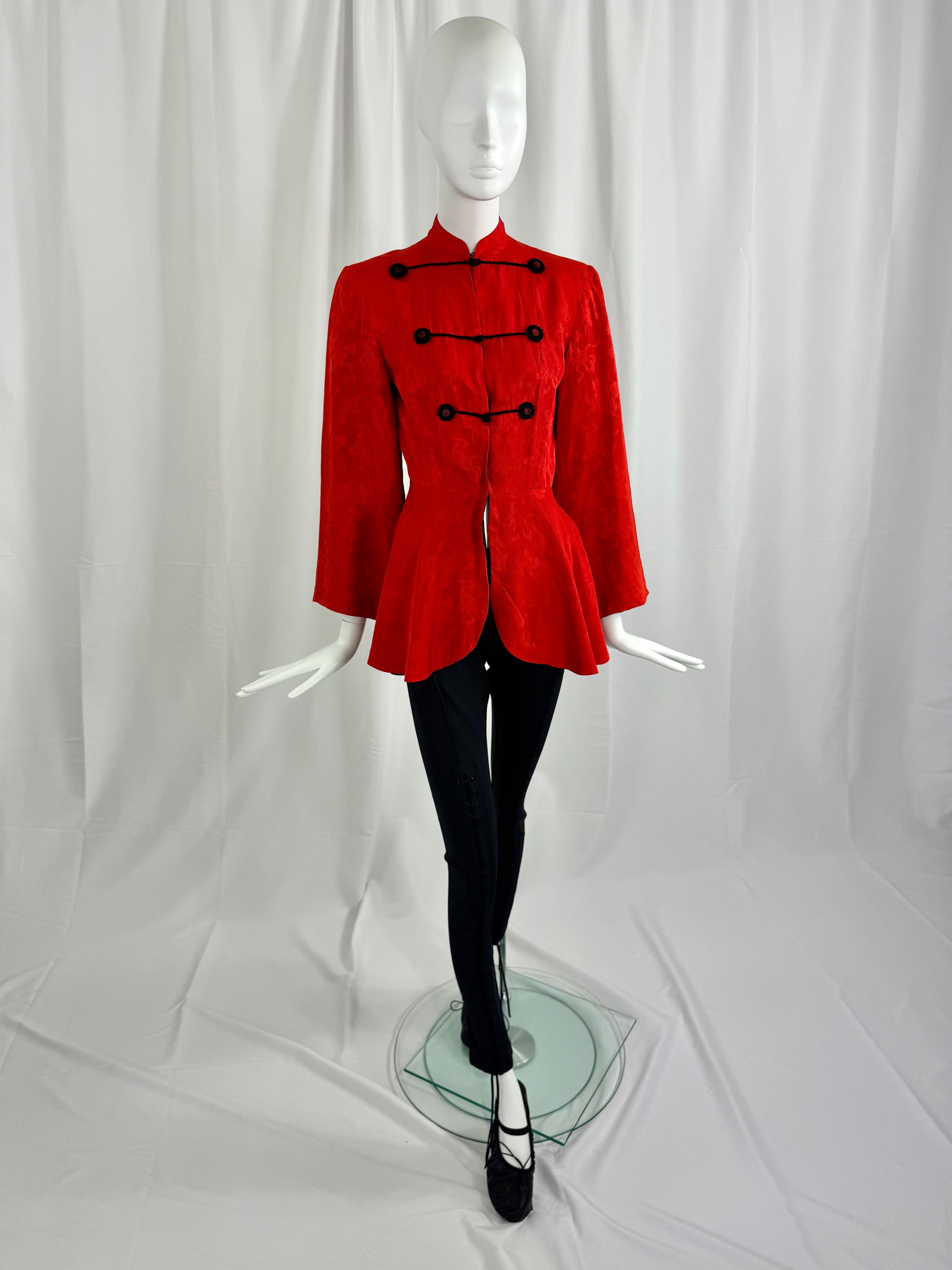 40's Silk Brocade Top