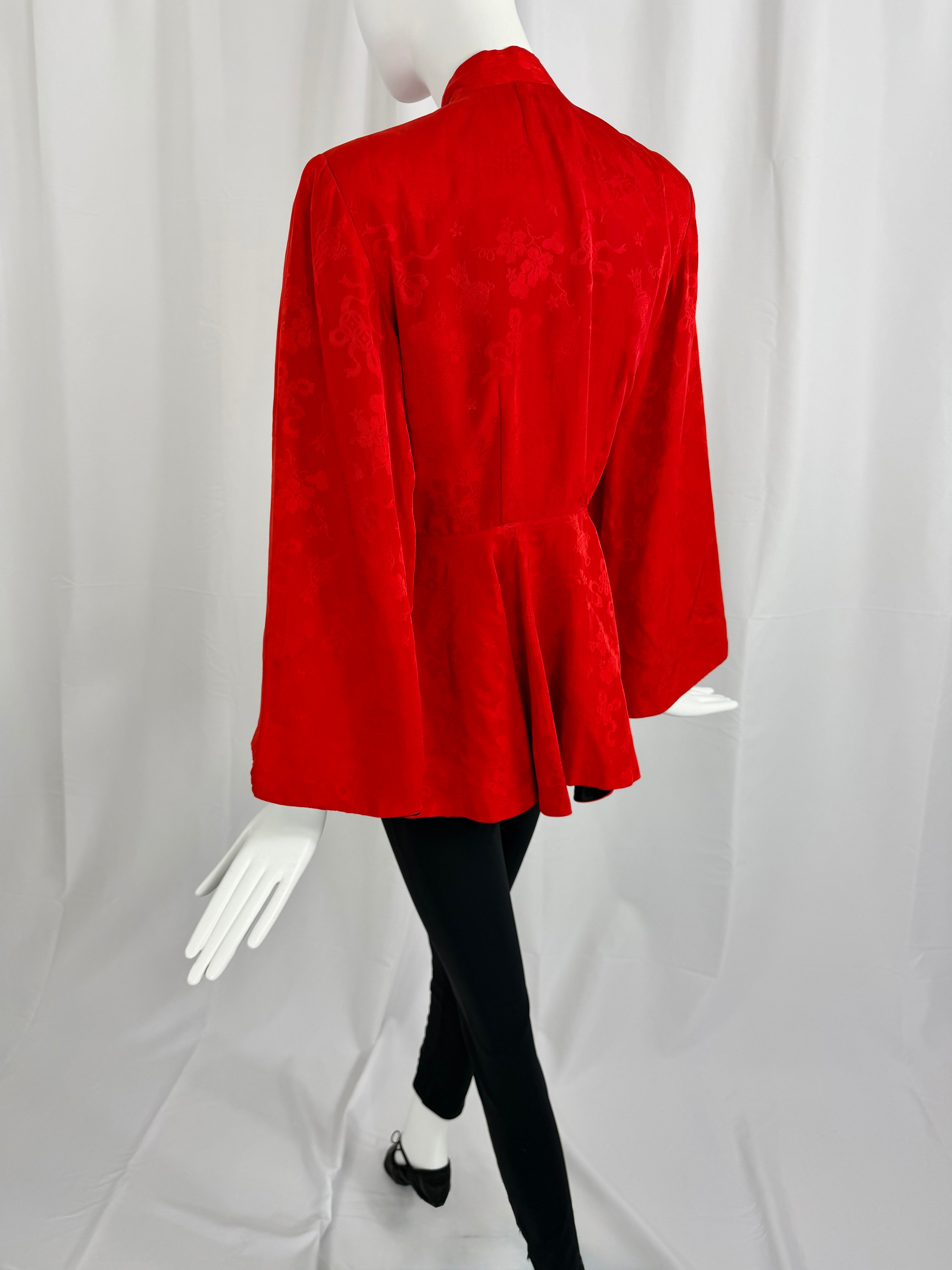 40's Silk Brocade Top
