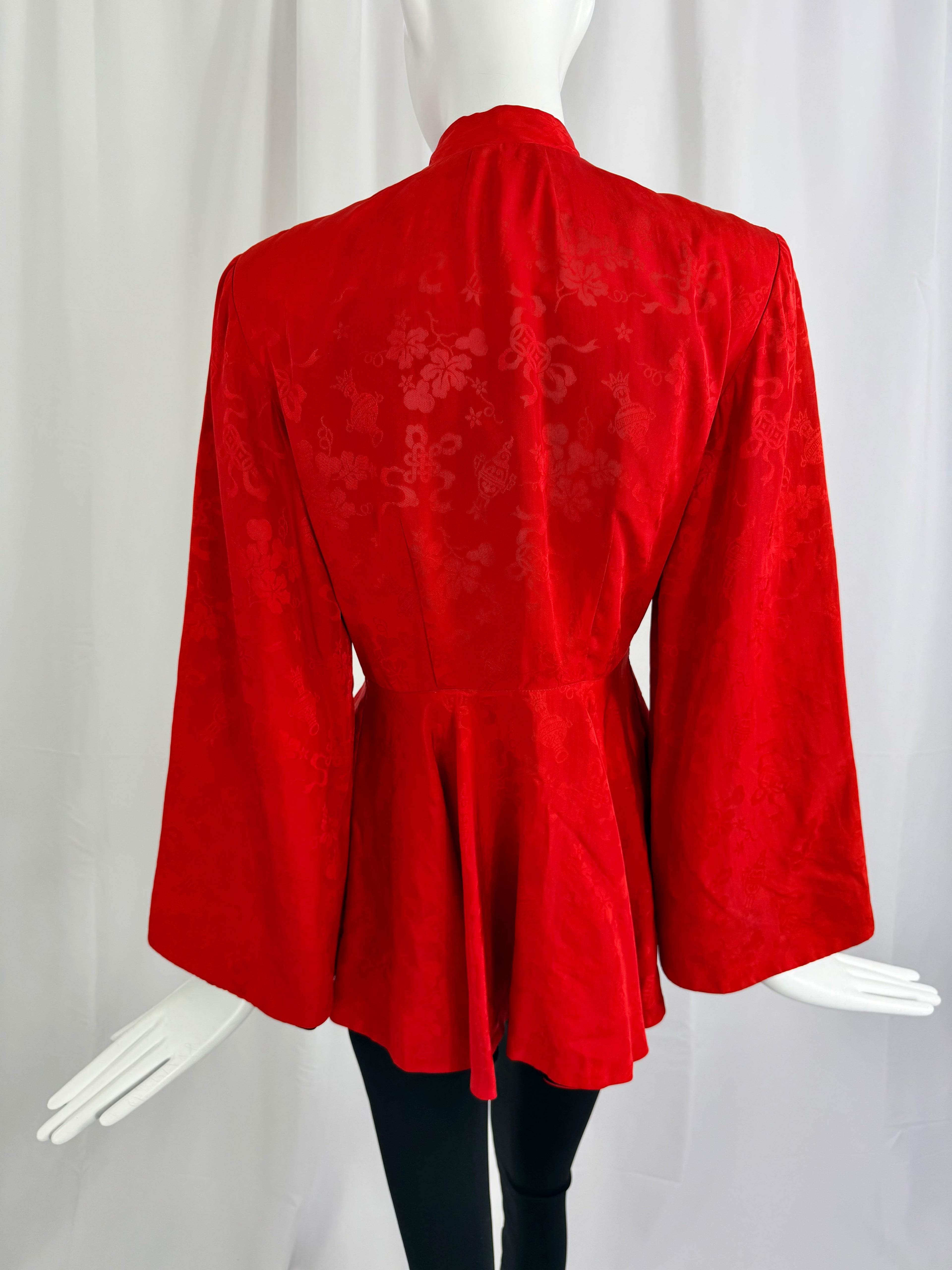 40's Silk Brocade Top