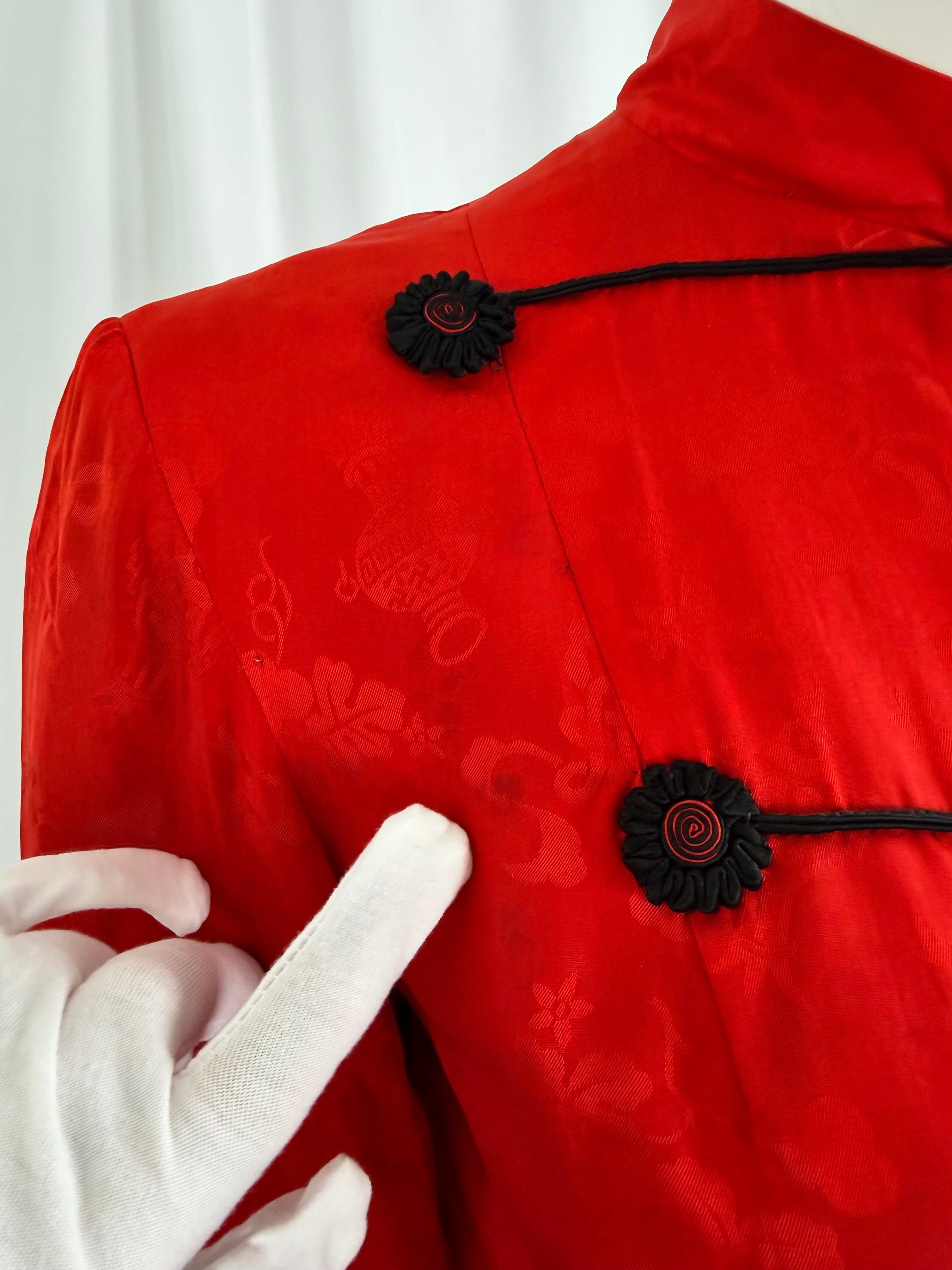 40's Silk Brocade Top