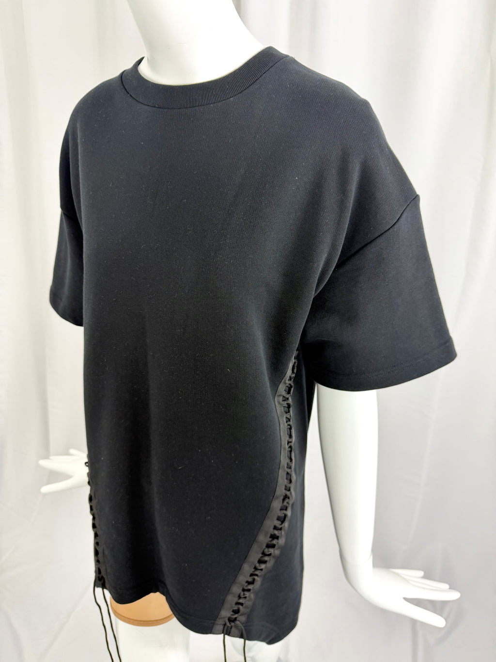 HELMUT LANG Lace Up French Terry Top