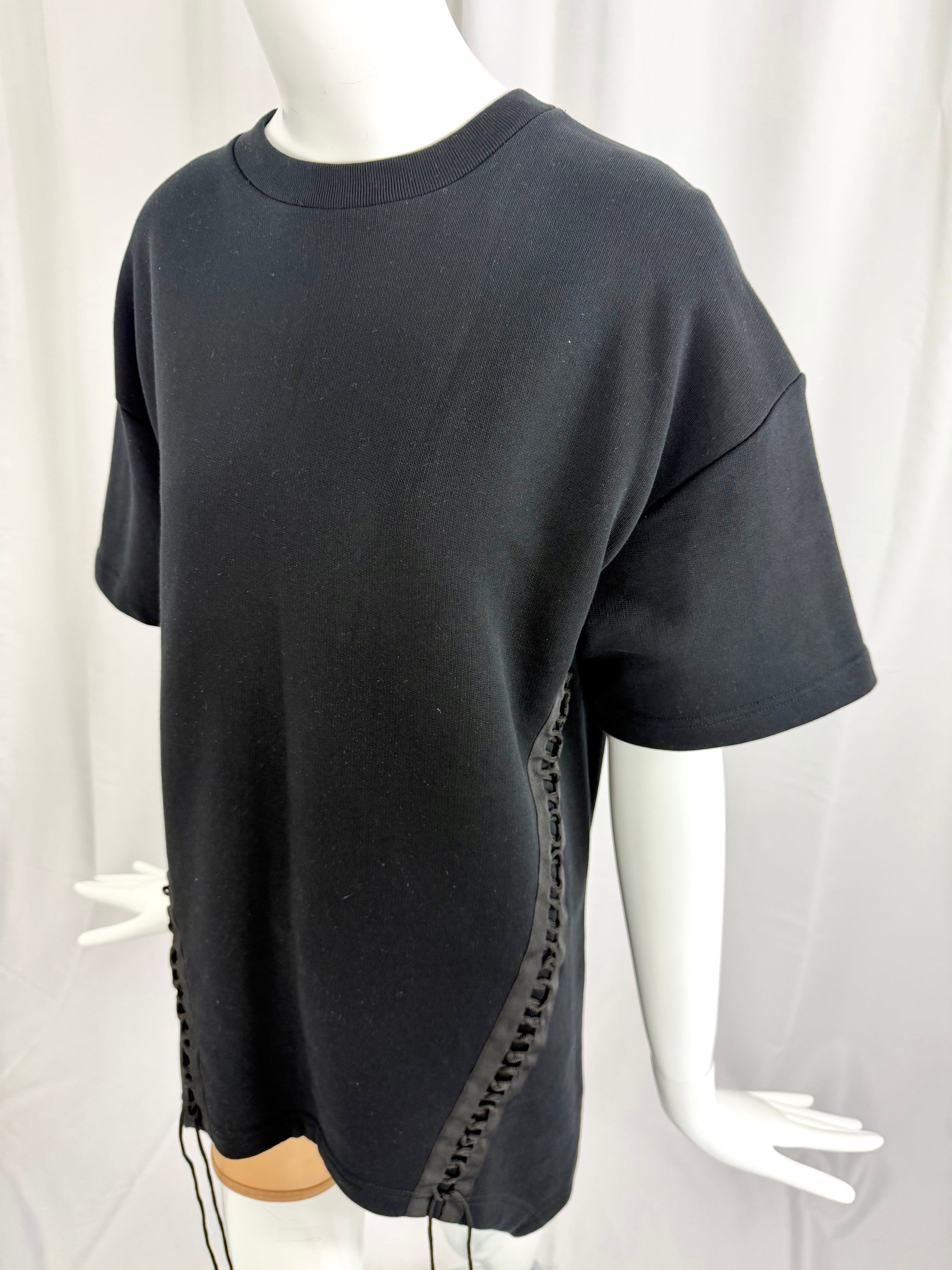 HELMUT LANG Lace Up French Terry Top