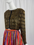 Vintage Beaded Silk Cropped Jacket