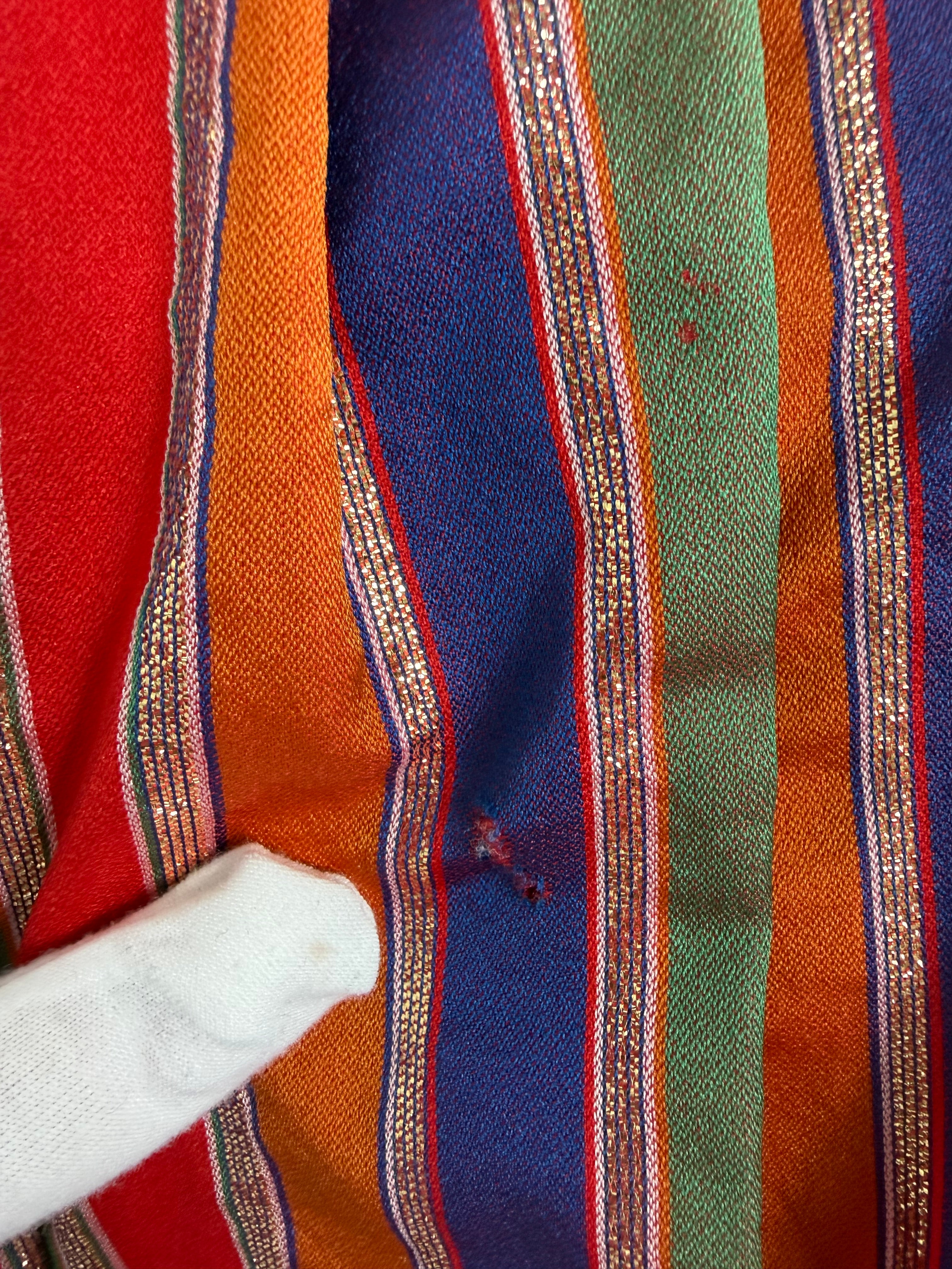 80's Lurex Striped Balloon Skirt