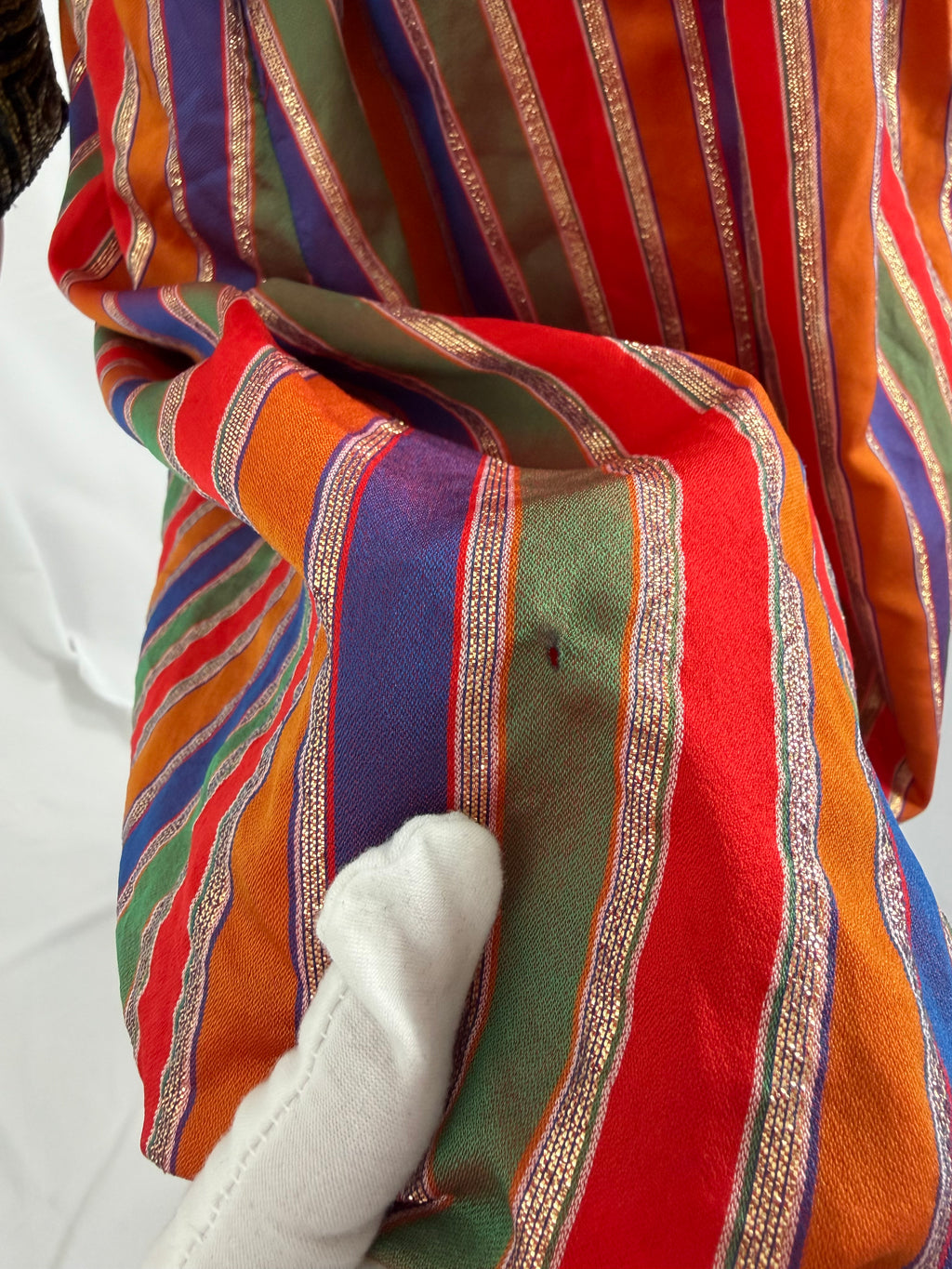 80's Lurex Striped Balloon Skirt