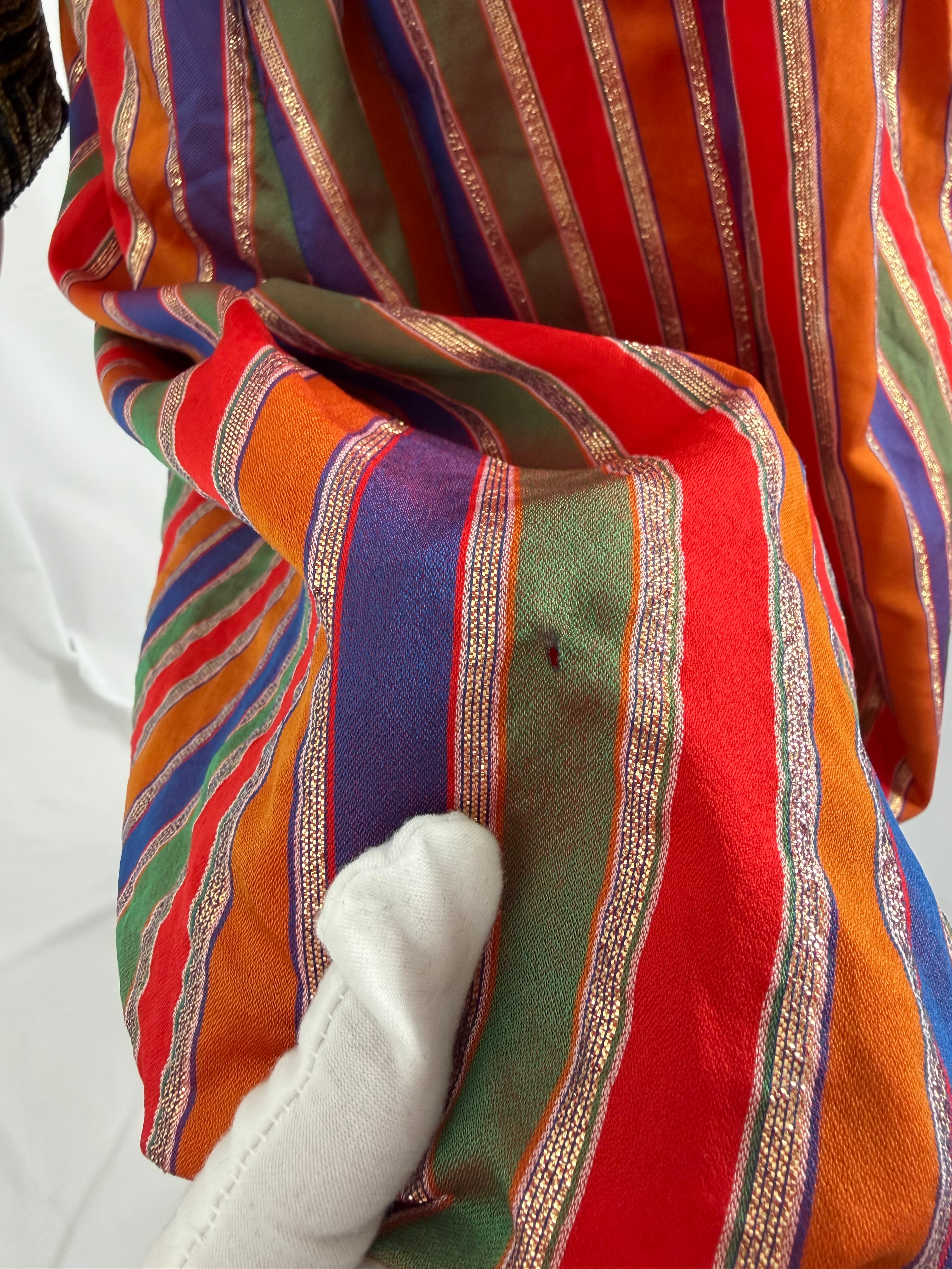 80's Lurex Striped Balloon Skirt