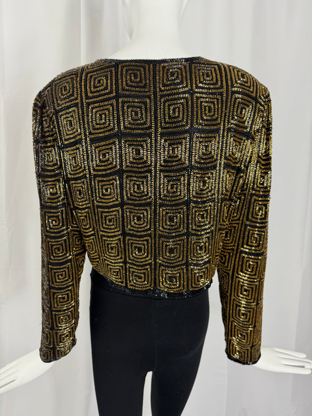 Vintage Beaded Silk Cropped Jacket