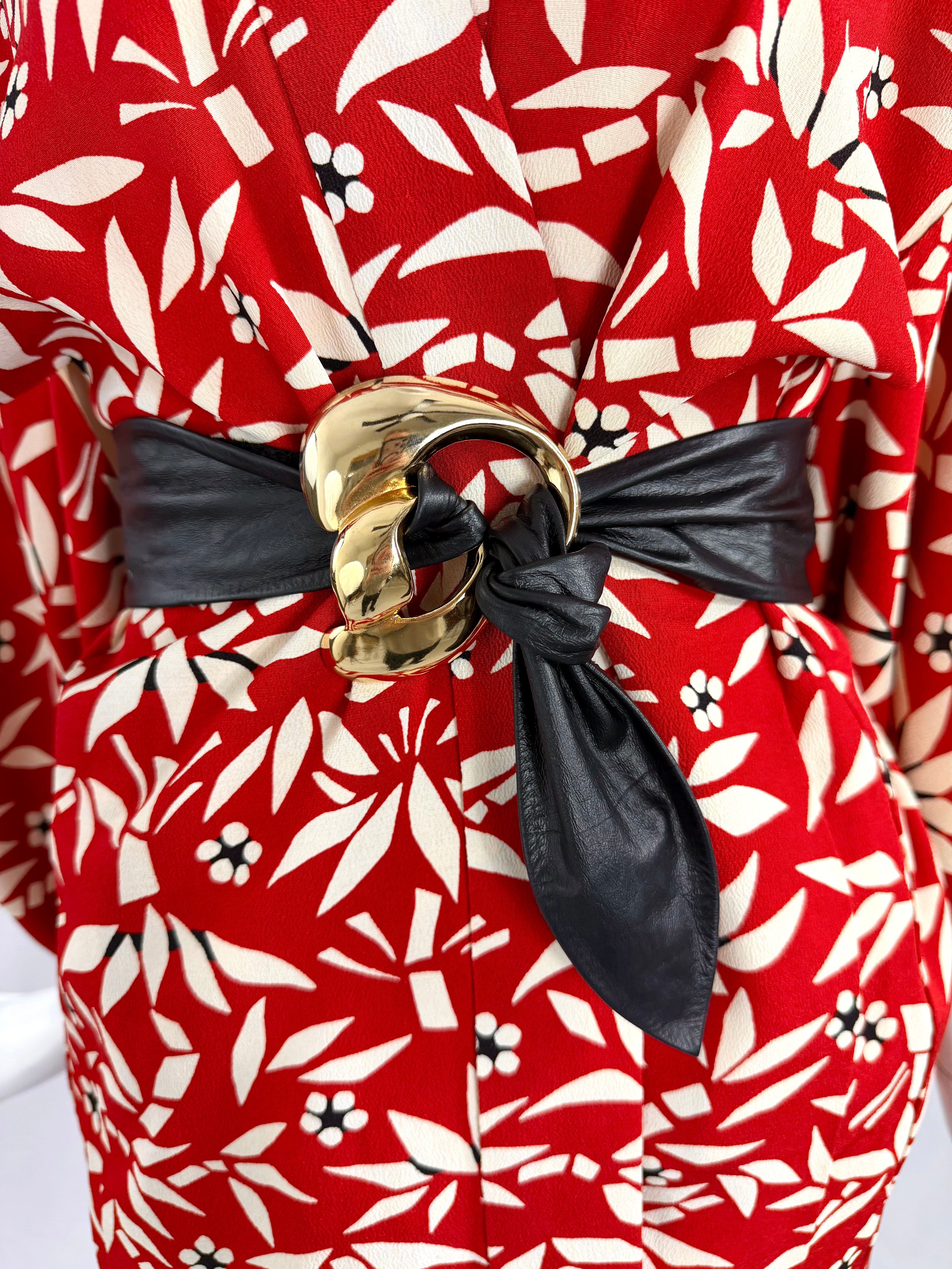 80's Sculptural Leather Belt