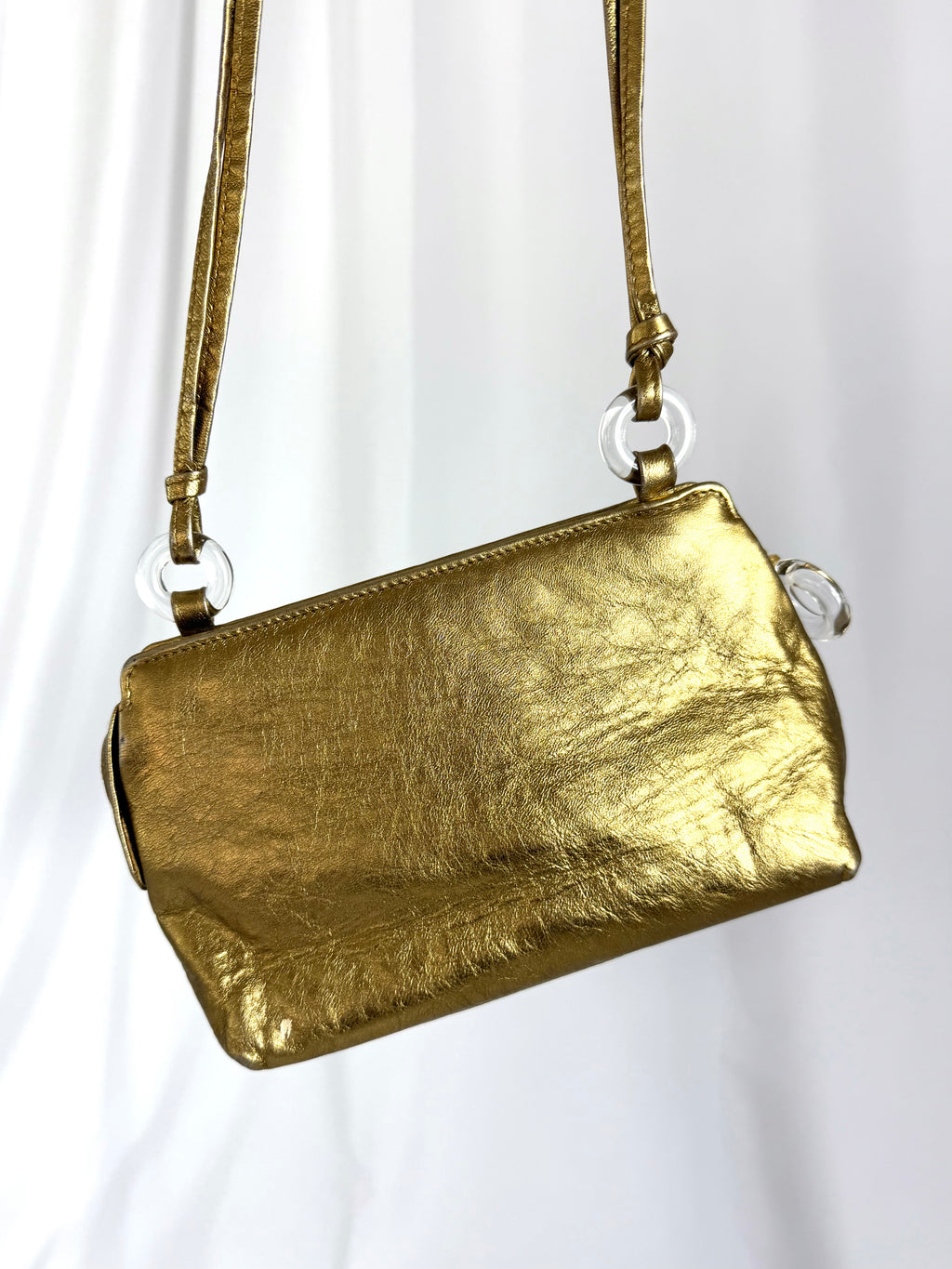 I. MAGNIN Metallic Leather Purse