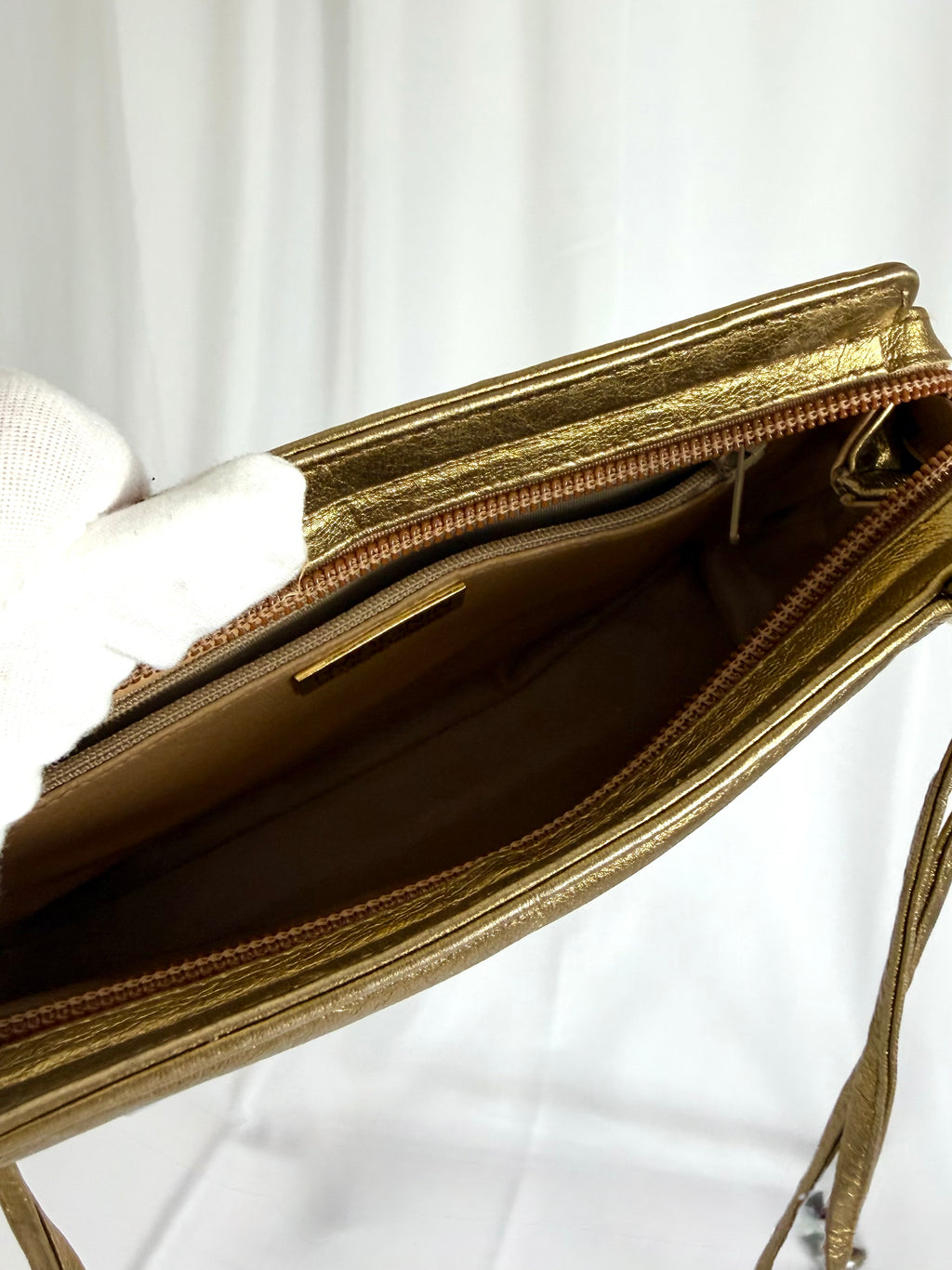 I. MAGNIN Metallic Leather Purse