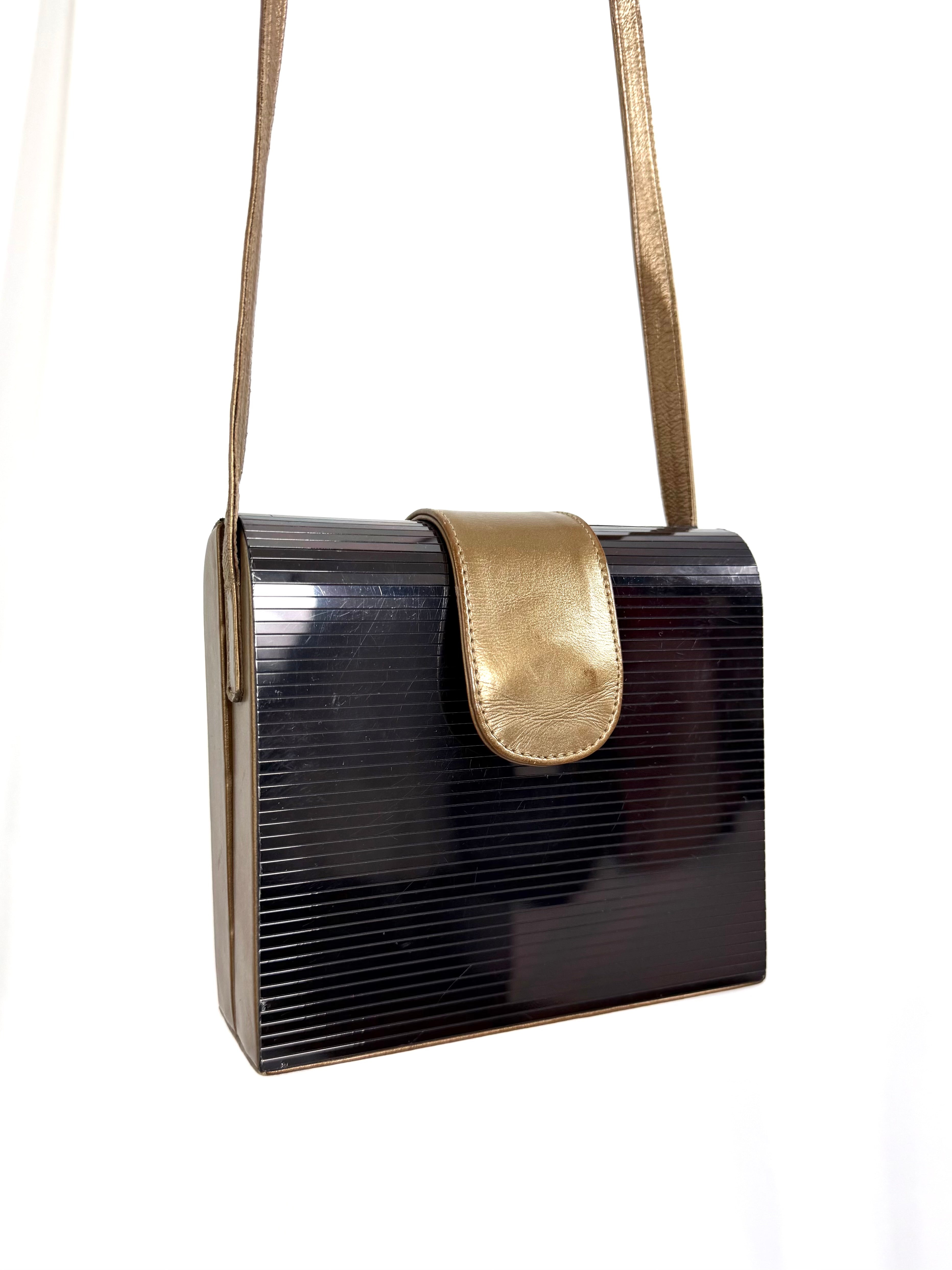 STUART WEITZMAN Mirrored Box Purse