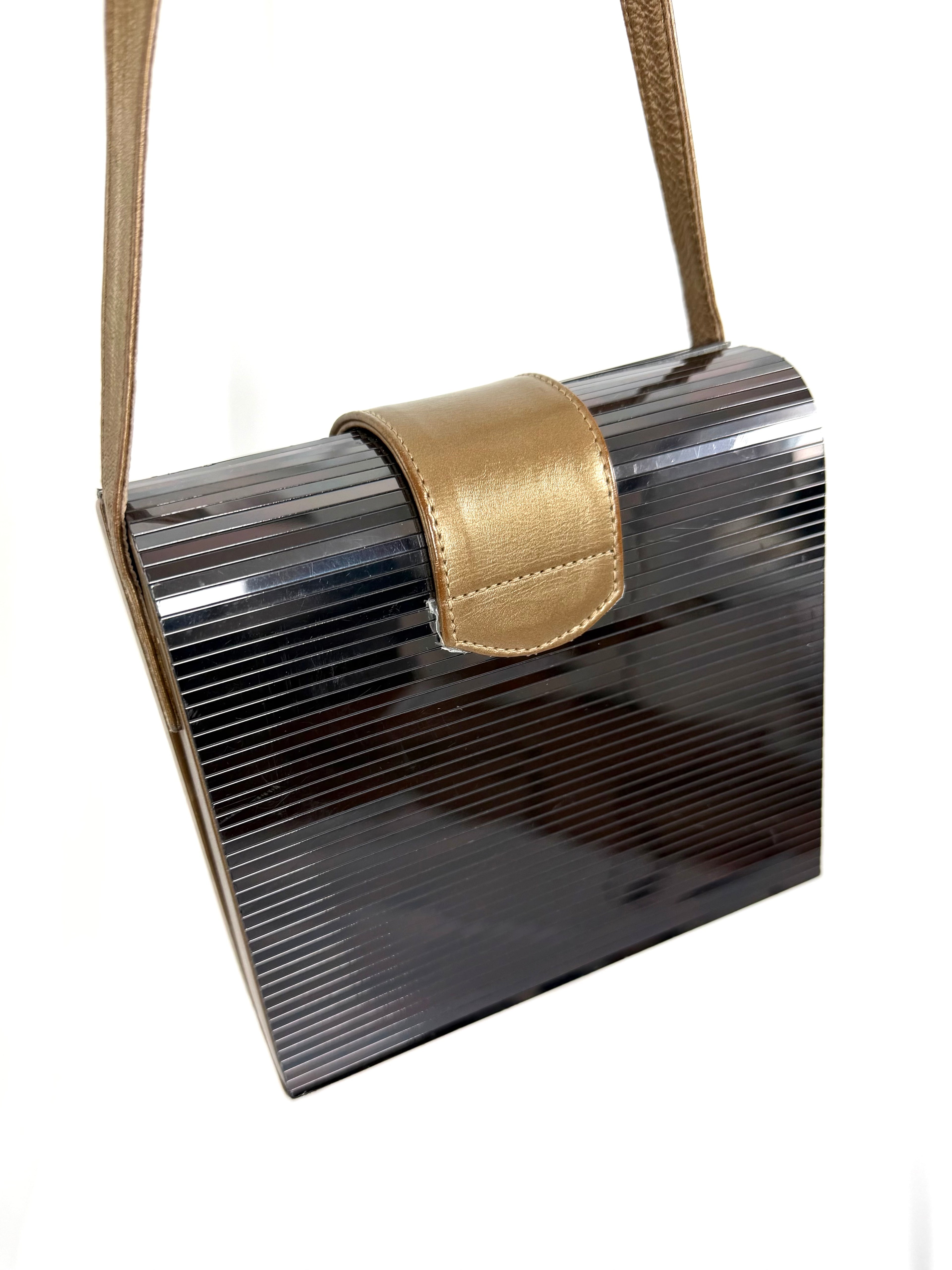 STUART WEITZMAN Mirrored Box Purse