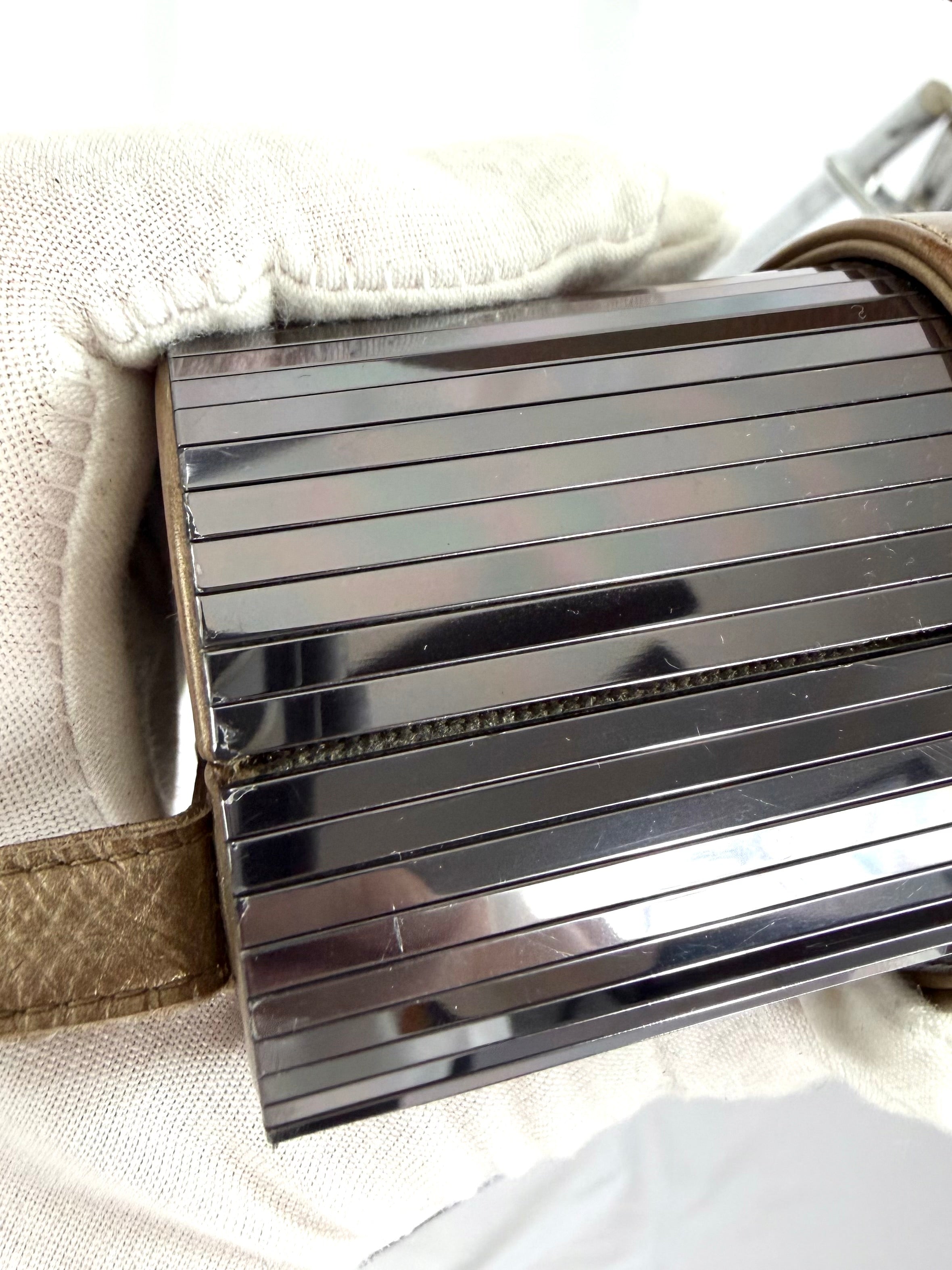 STUART WEITZMAN Mirrored Box Purse