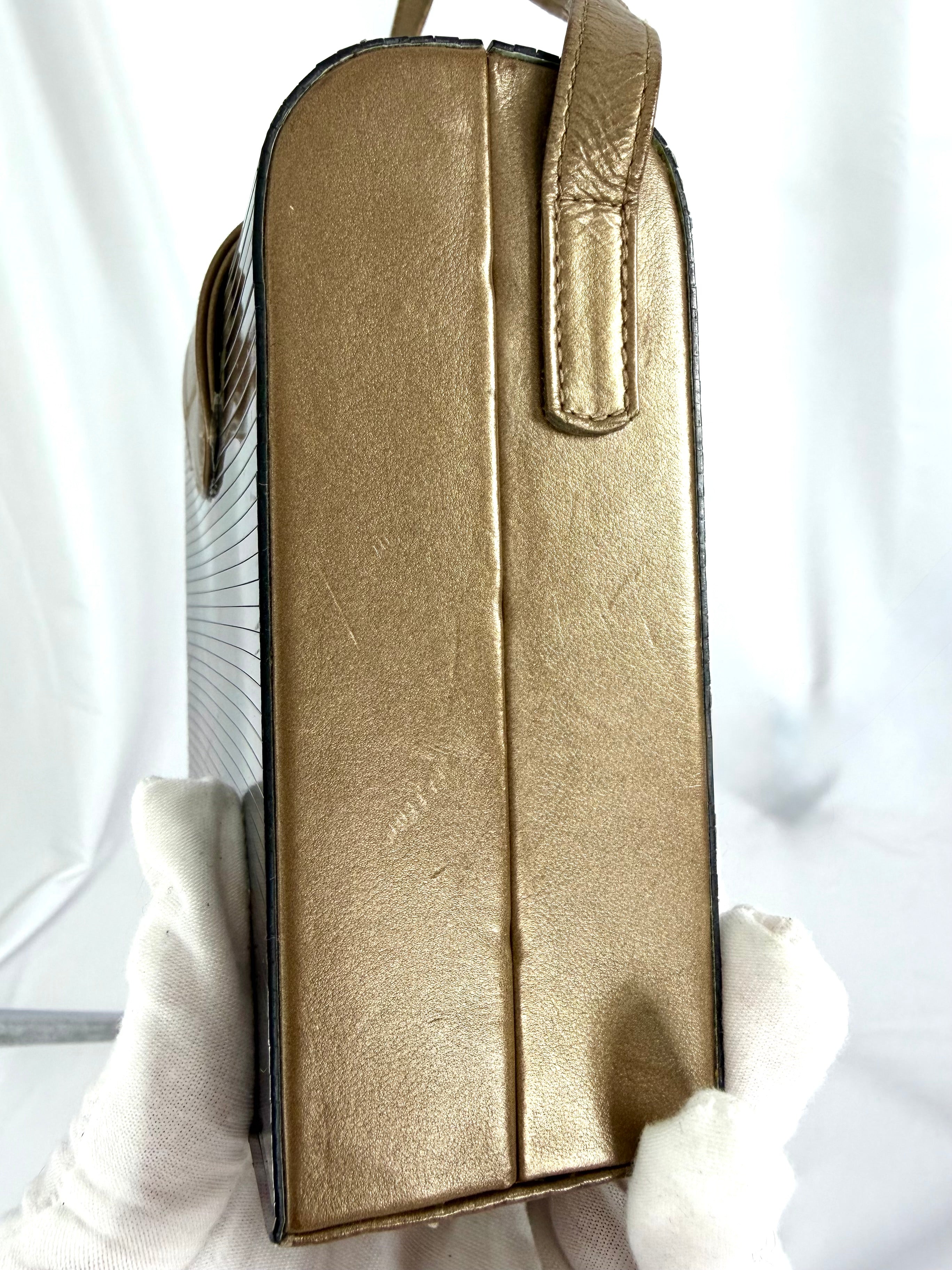 STUART WEITZMAN Mirrored Box Purse