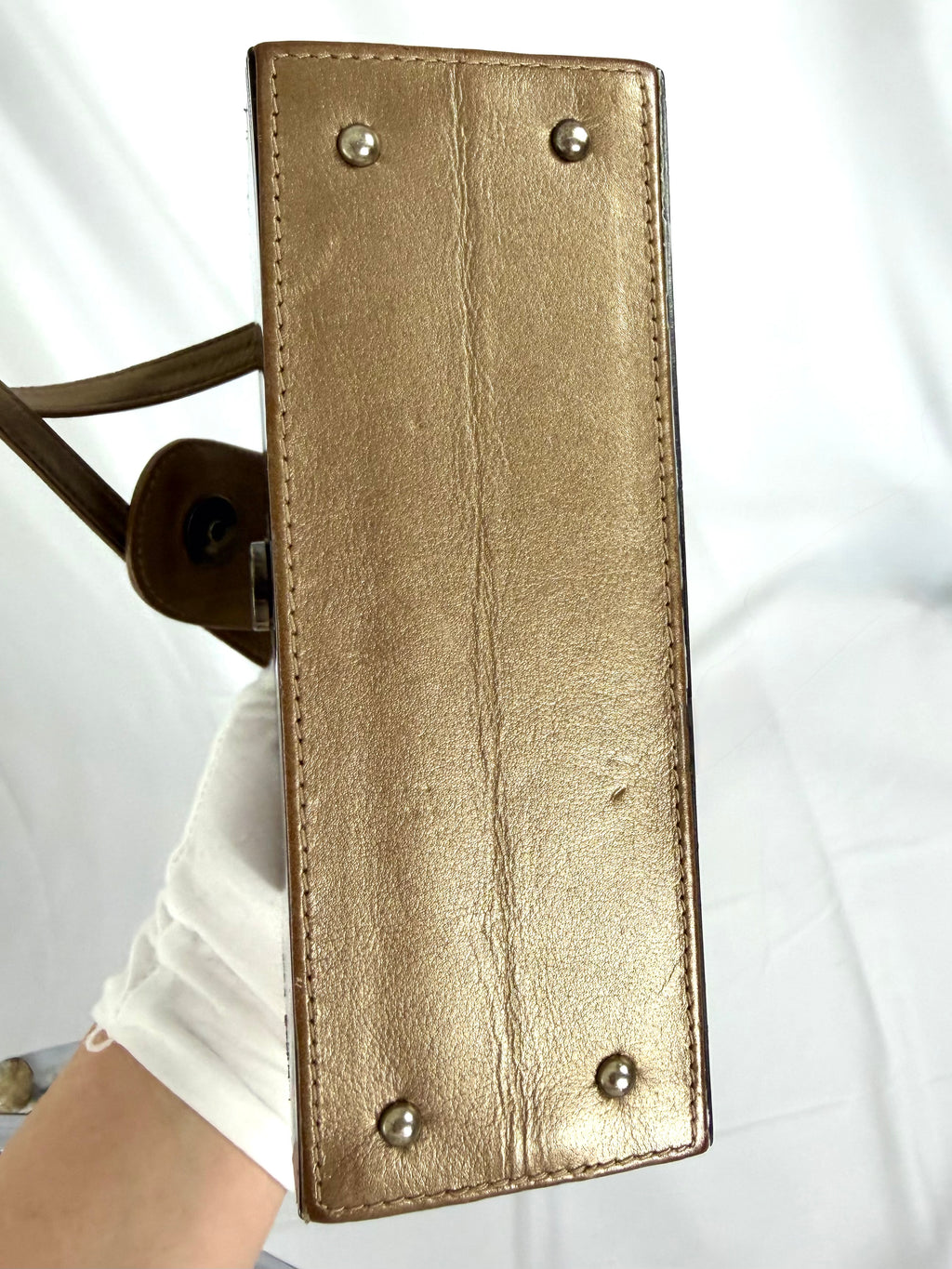 STUART WEITZMAN Mirrored Box Purse