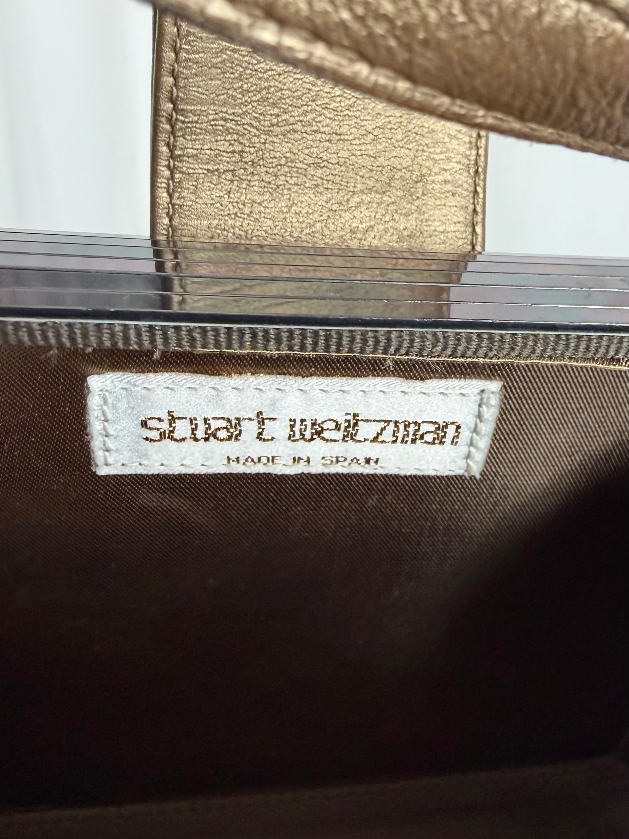 STUART WEITZMAN Mirrored Box Purse