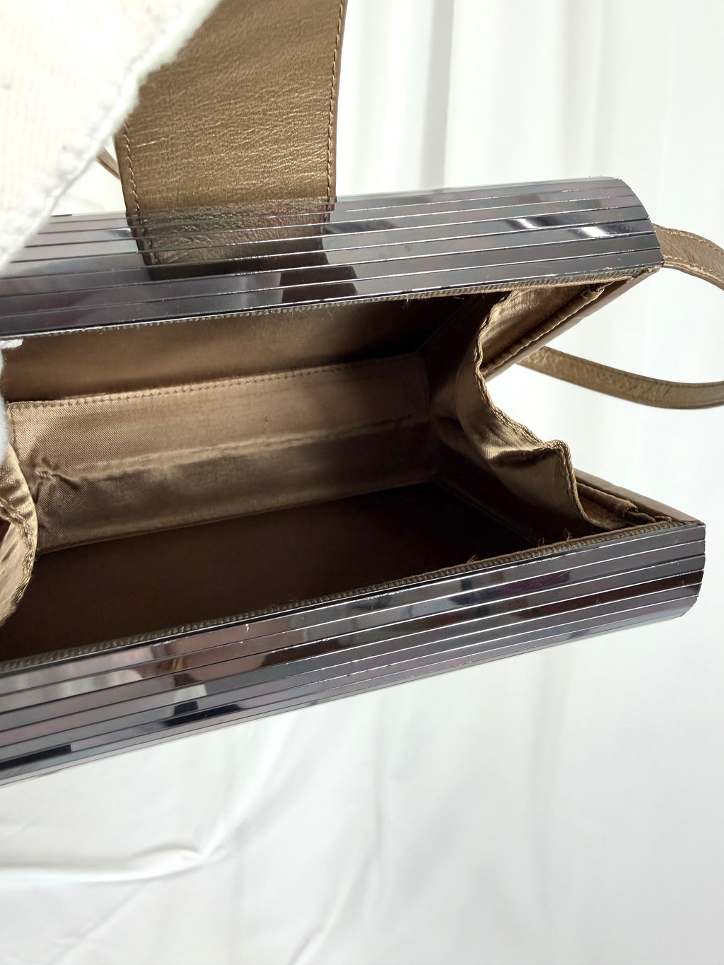 STUART WEITZMAN Mirrored Box Purse