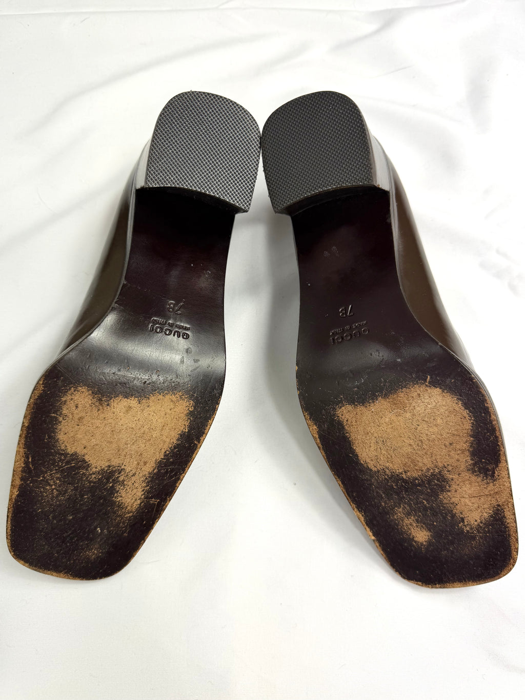 90's GUCCI Square Toe Loafers