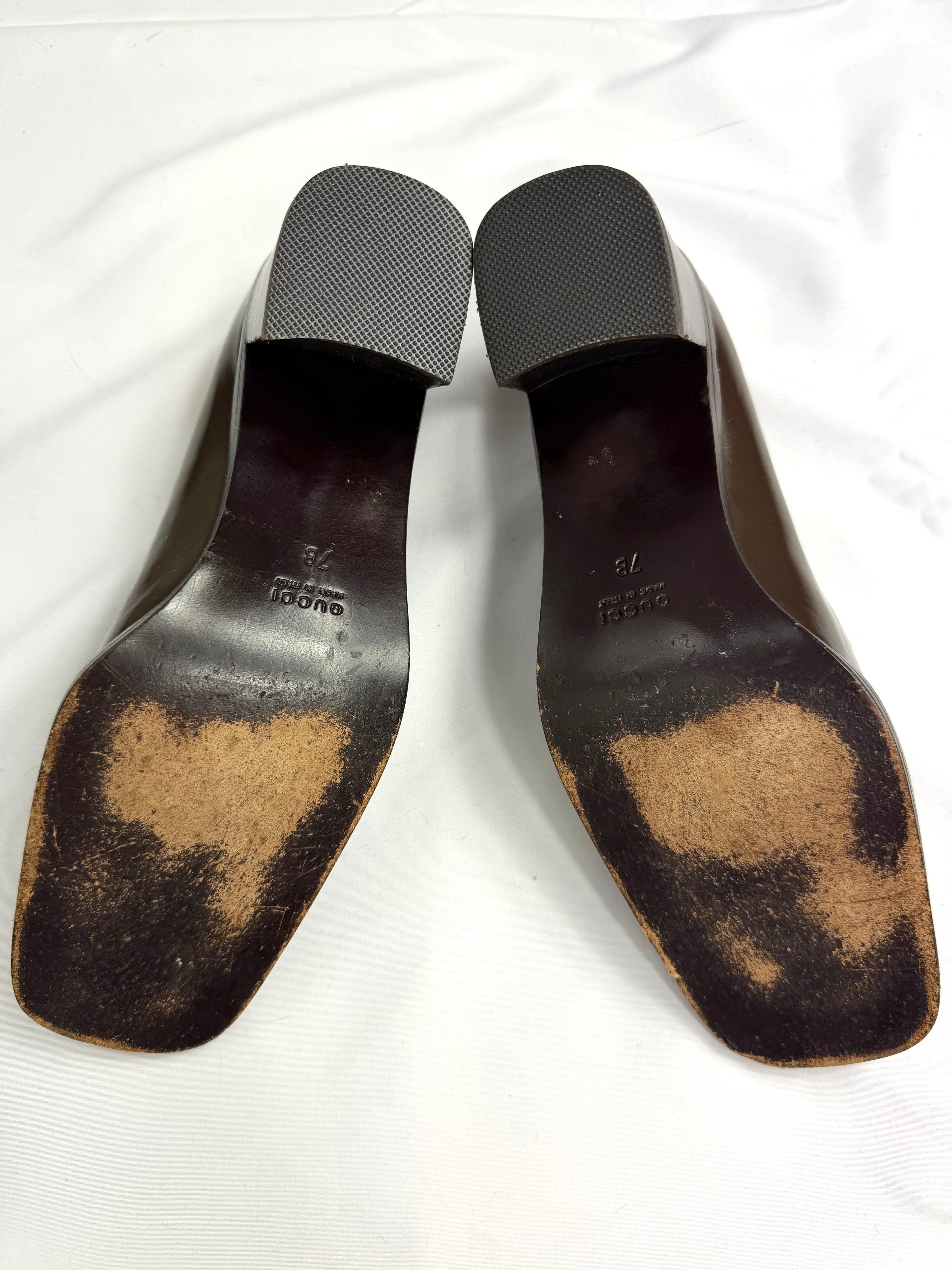 90's GUCCI Square Toe Loafers