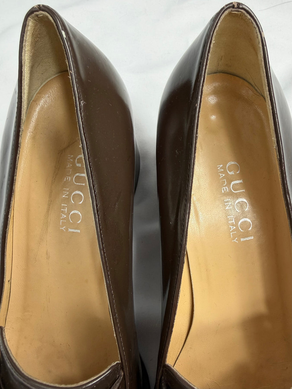 90's GUCCI Square Toe Loafers
