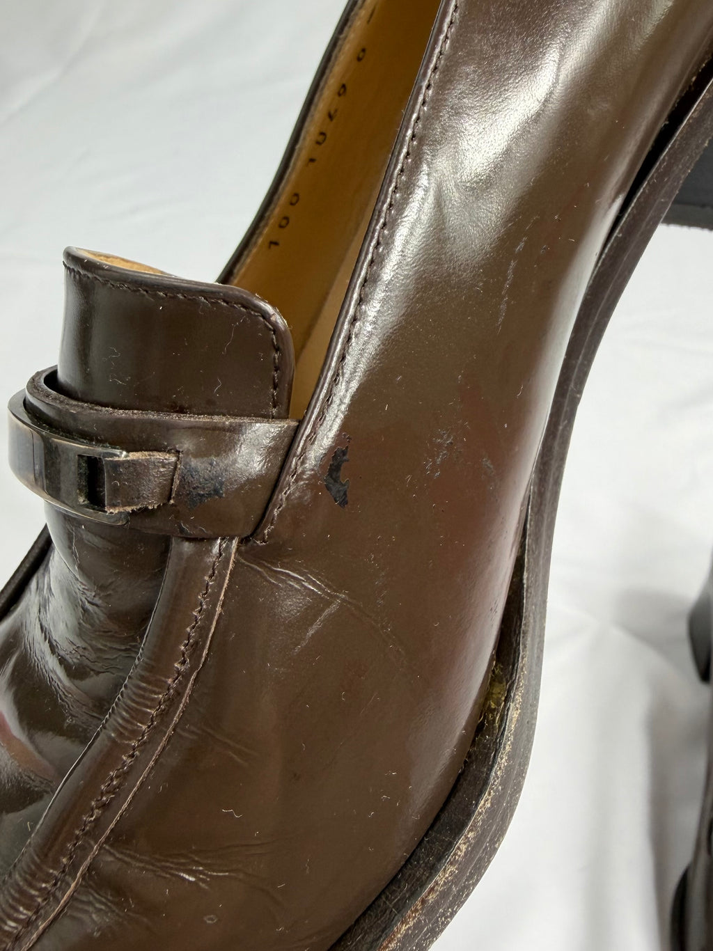 90's GUCCI Square Toe Loafers