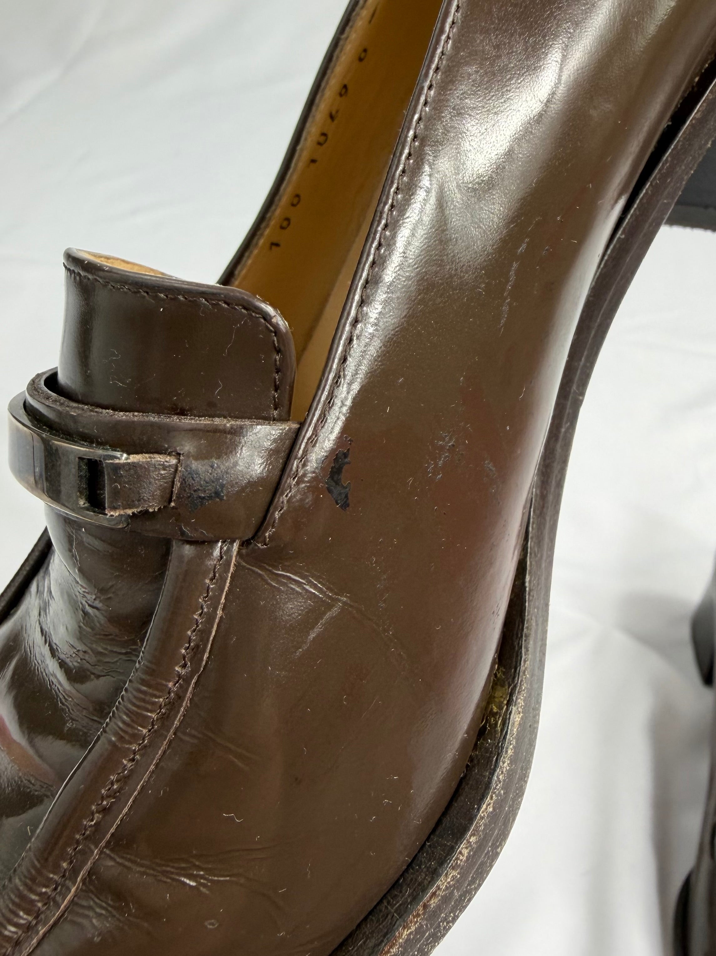 90's GUCCI Square Toe Loafers