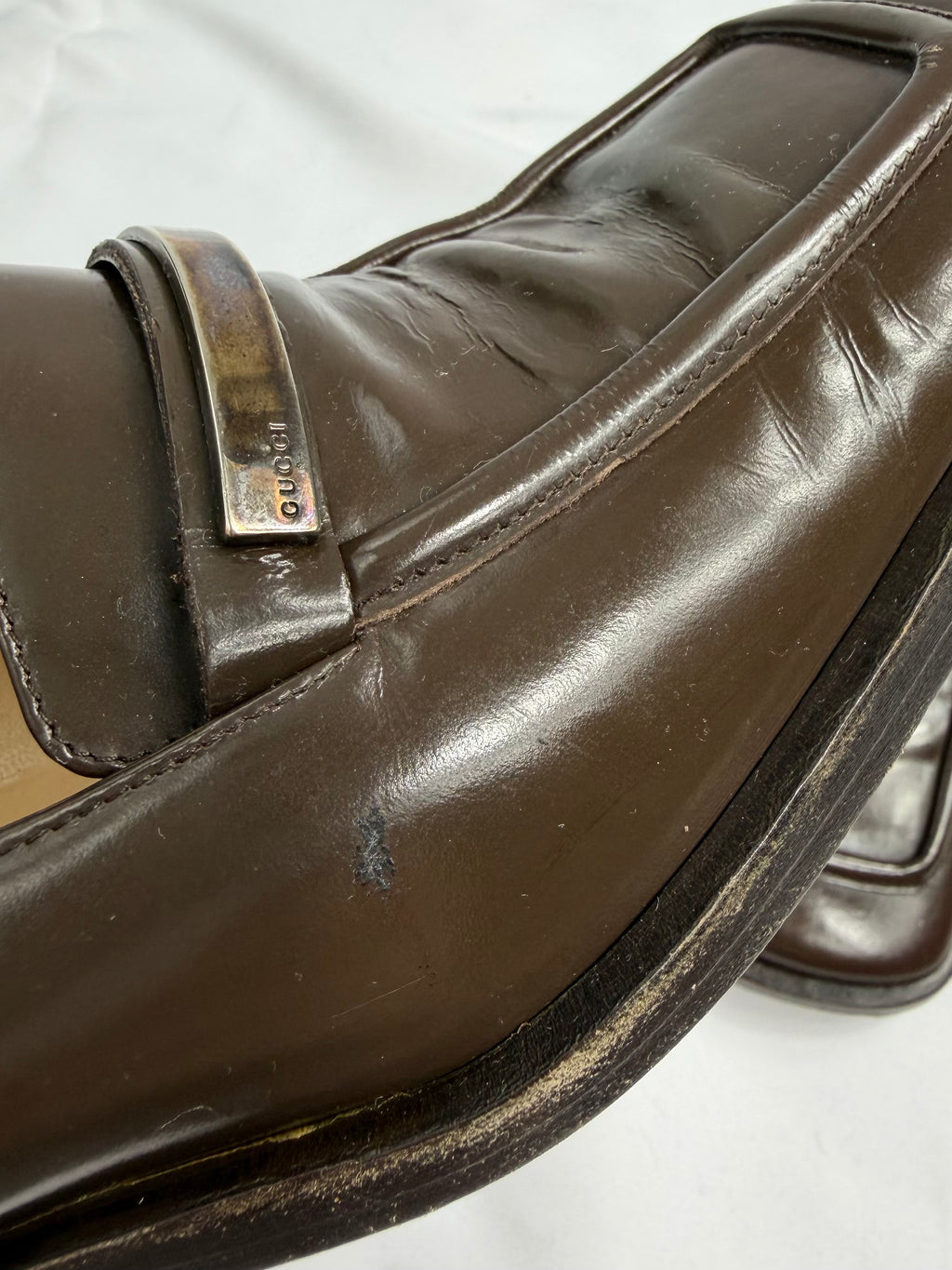 90's GUCCI Square Toe Loafers