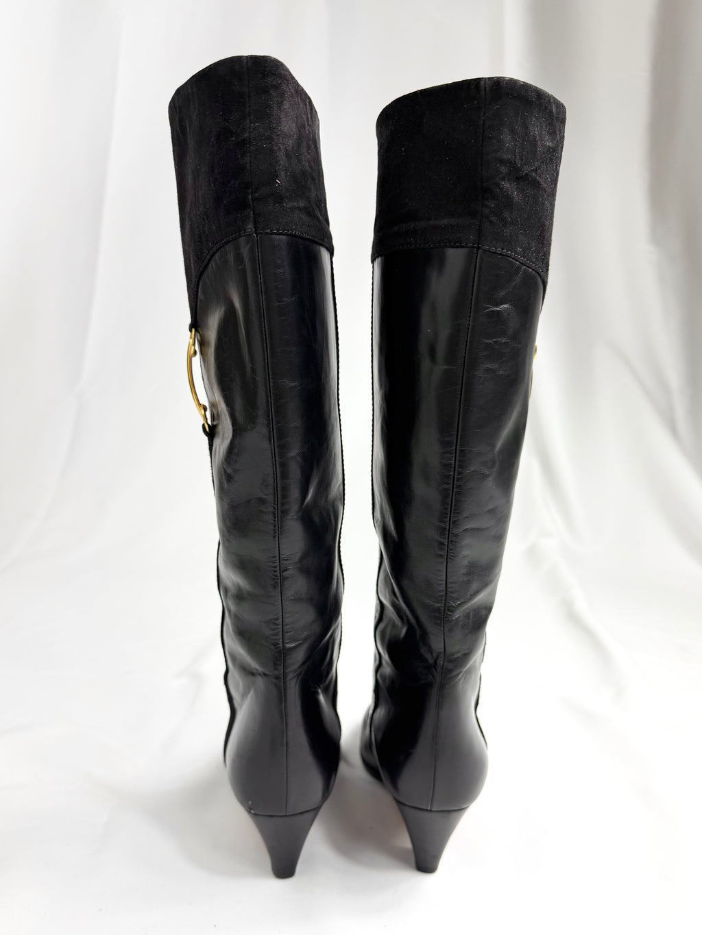 80's BRUNO MAGLI Black Leather Boots