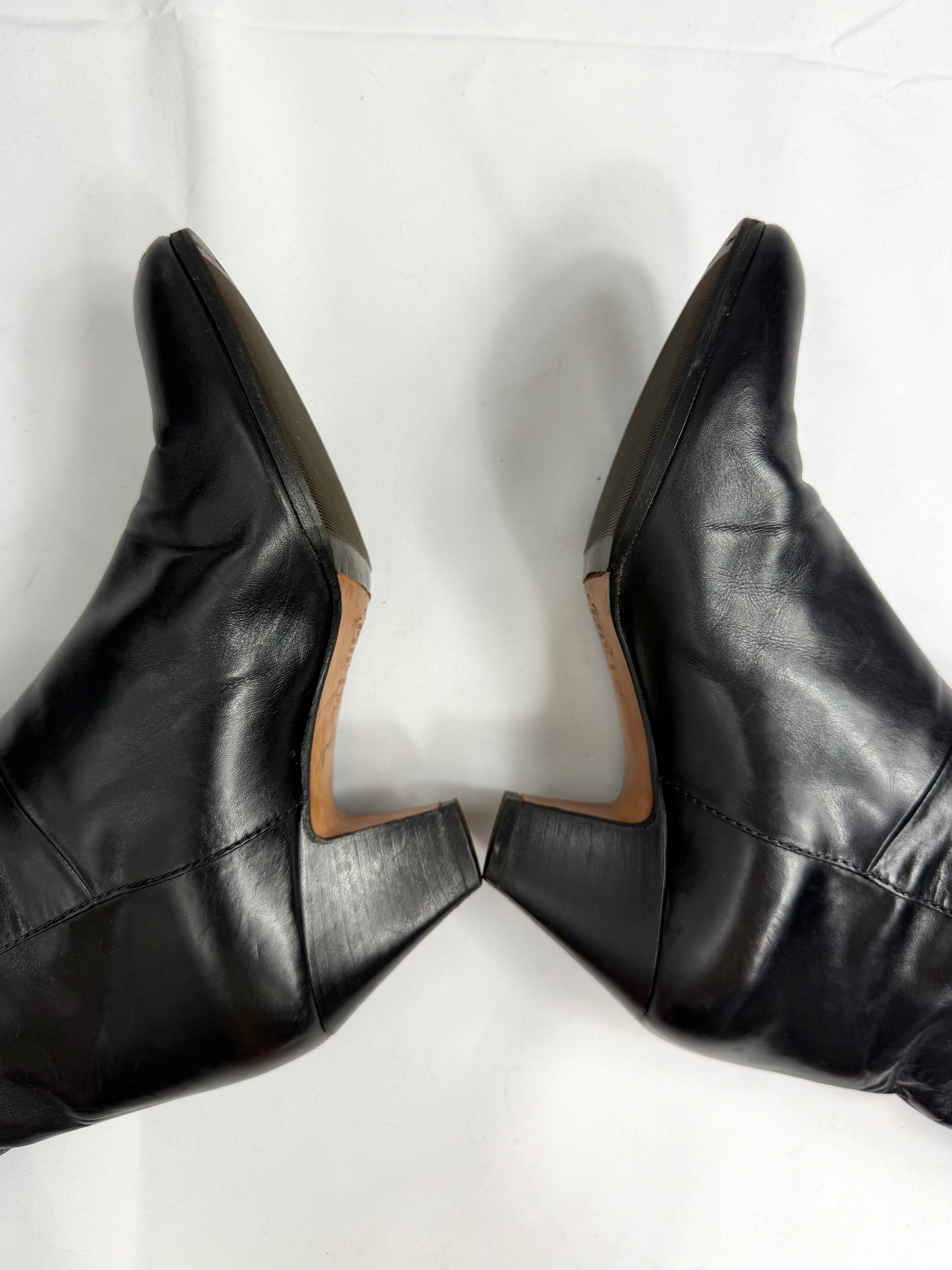 80's BRUNO MAGLI Black Leather Boots
