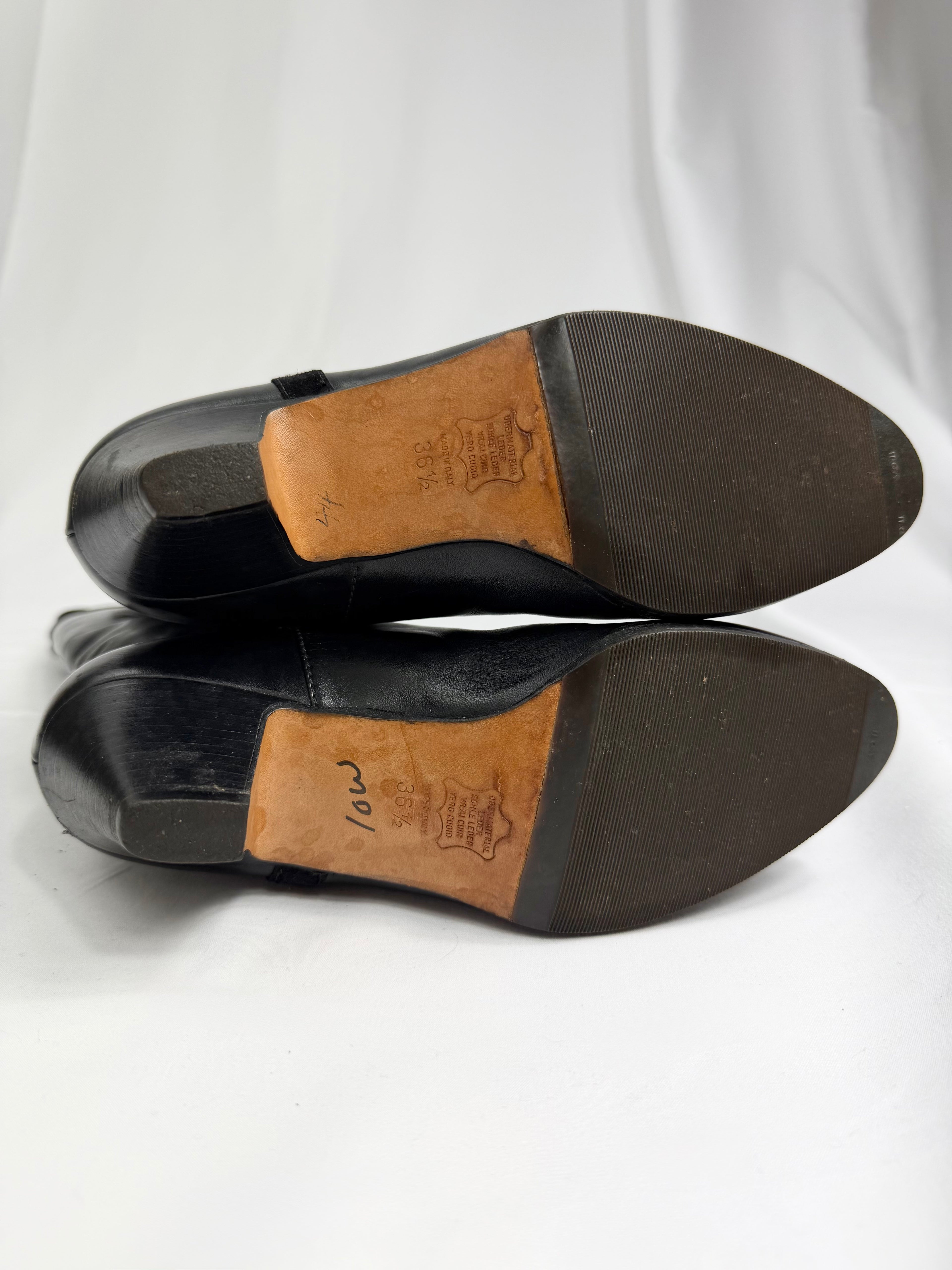 80's BRUNO MAGLI Black Leather Boots