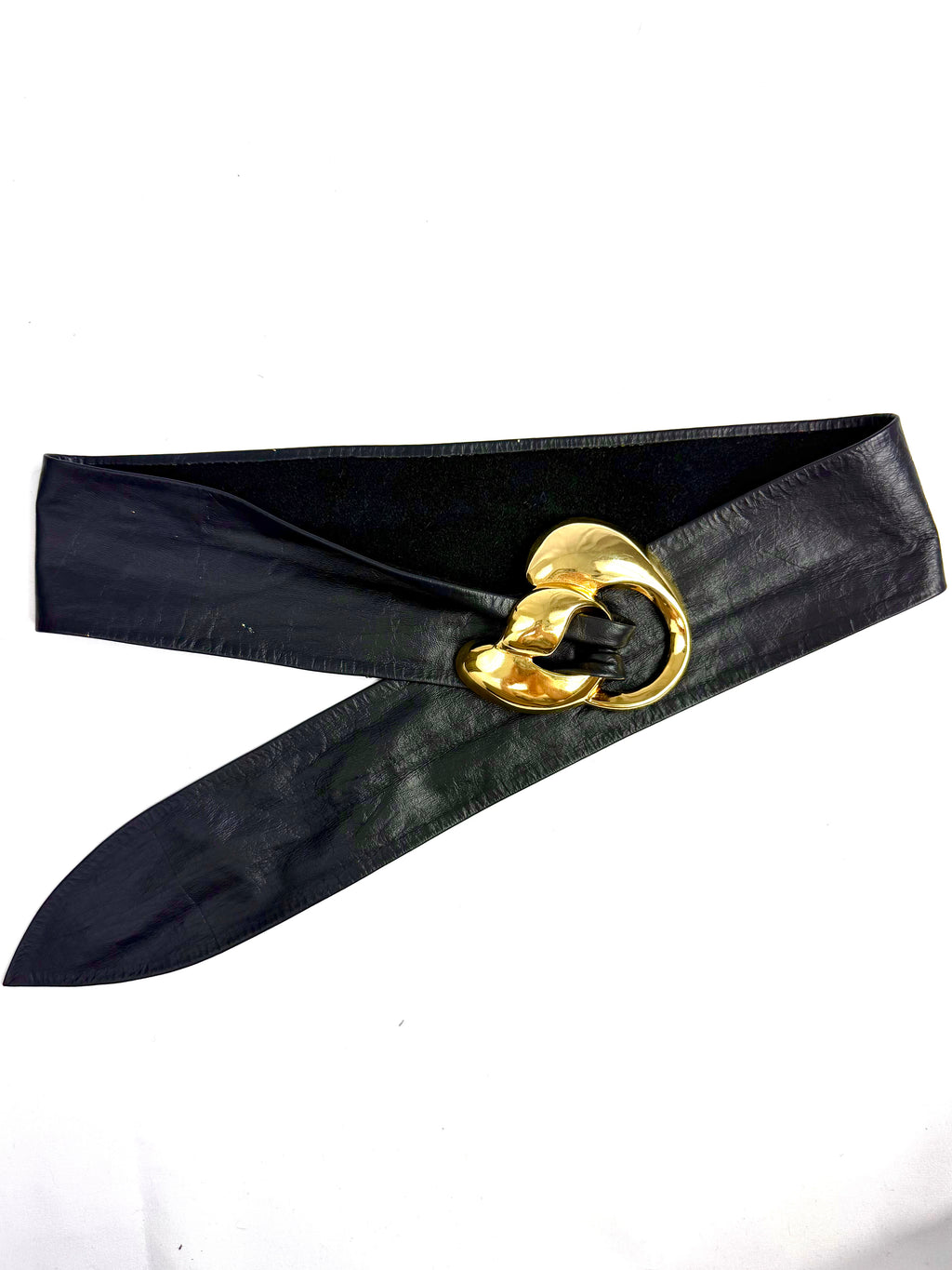 80's Sculptural Leather Belt